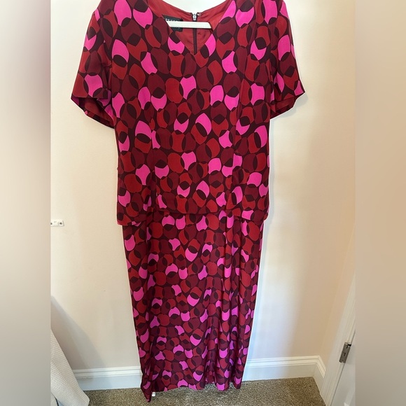 Spenser Jeremy Vintage Purple Pure Silk Classic Maxi Dress size 14 - Picture 1 of 9